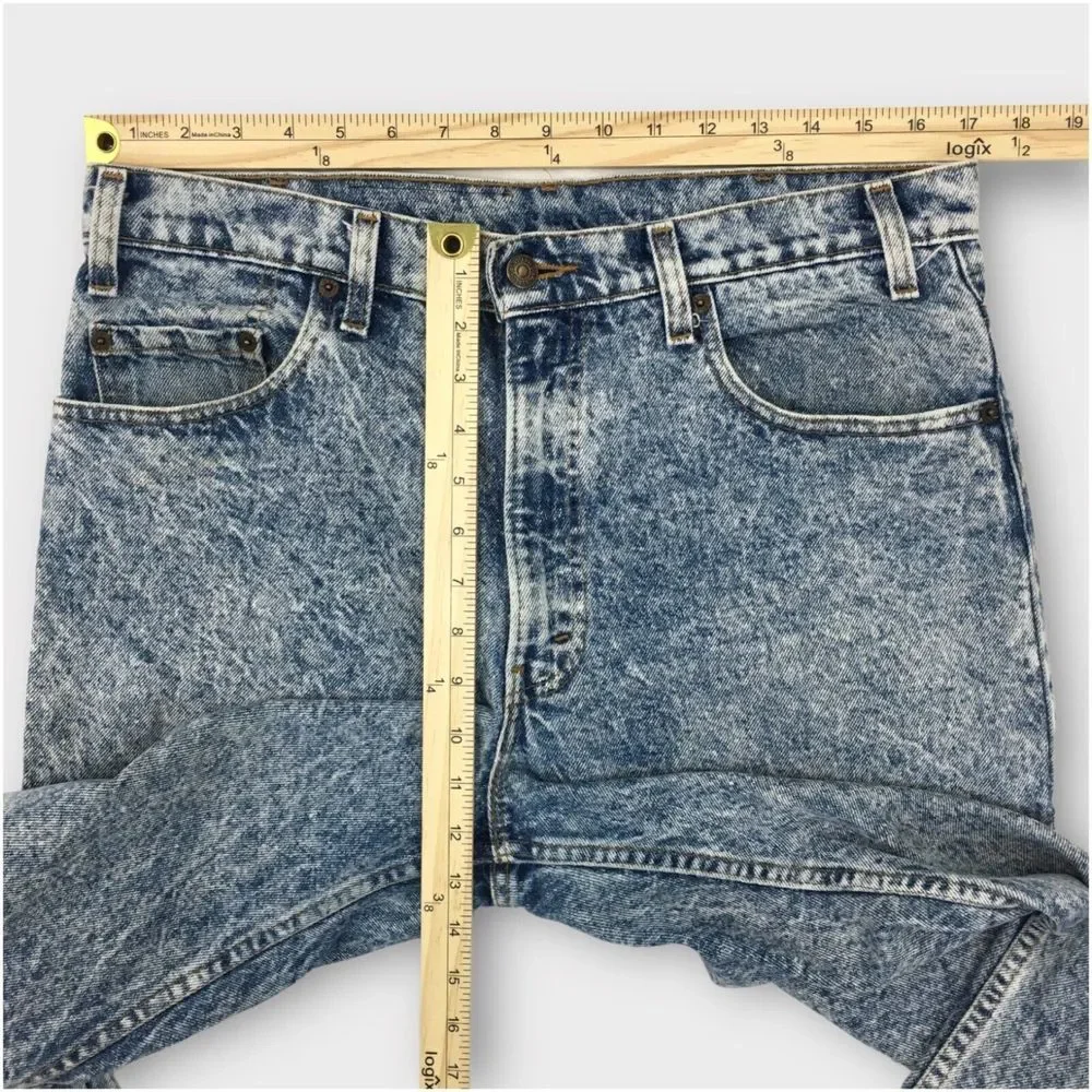 Vintage Levis 540 Jeans Mens Size 34x29‎ Made In USA Blue Acid Wash Blue Denim